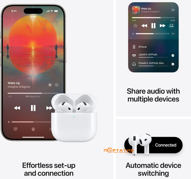 Навушники Apple AirPods 4 with Active Noise Cancellation (MXP93)