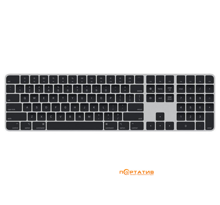 Клавіатура Apple Magic Keyboard with Touch ID and Numeric Keypad for Mac with Apple Silicon Black Keys UA (MMMR3UA/A)