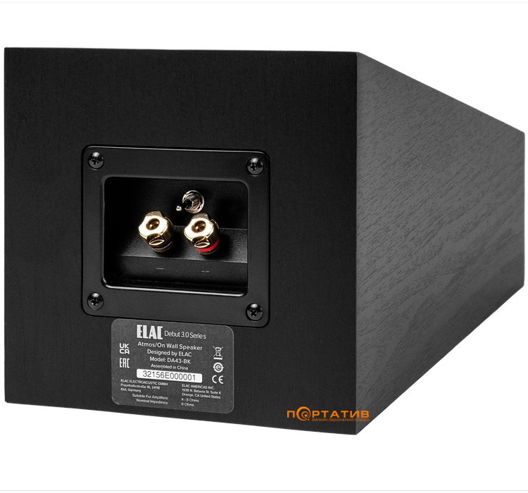 Акустика Elac Debut 3.0 DA43 Black (1 шт.)