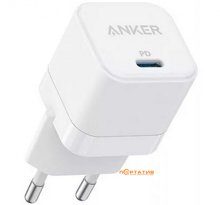 Зарядний пристрій Anker PowerPort III 20W Cube White (A2149G21)