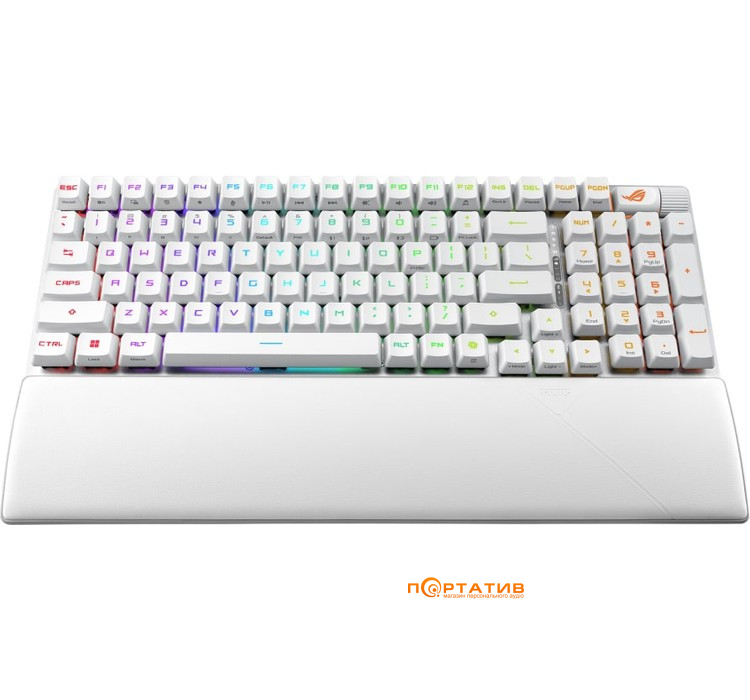 Ігрова клавіатура ASUS ROG Strix Scope II RX Optical Wireless EN RGB White (90MP03S0-BKUA30)