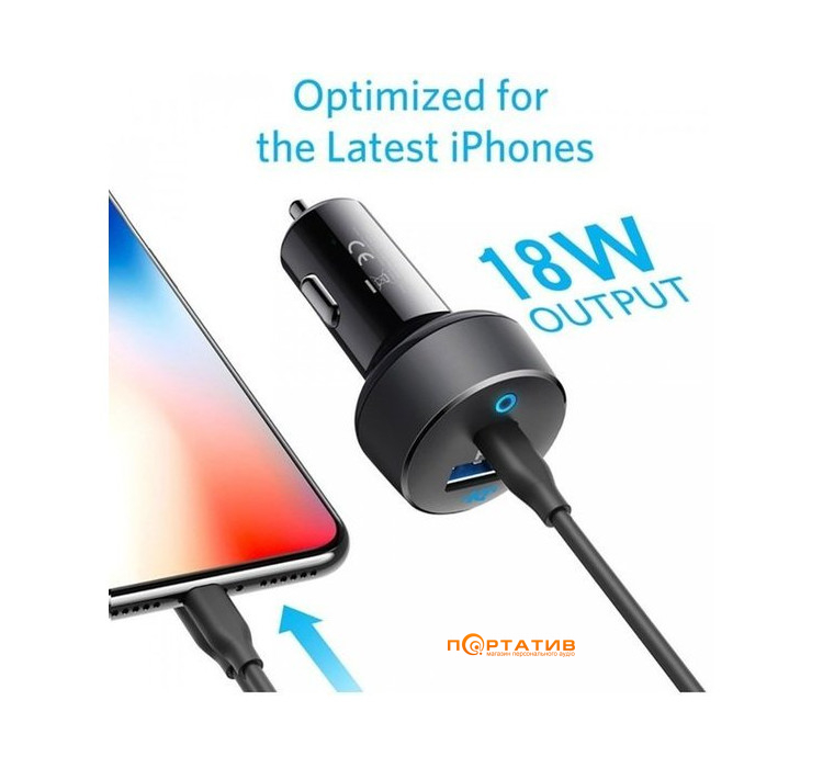 Anker PowerDrive PD+ 2 - 18W PD + 15W PowerIQ2.0 Black (A2721HF1/A2721GF1)