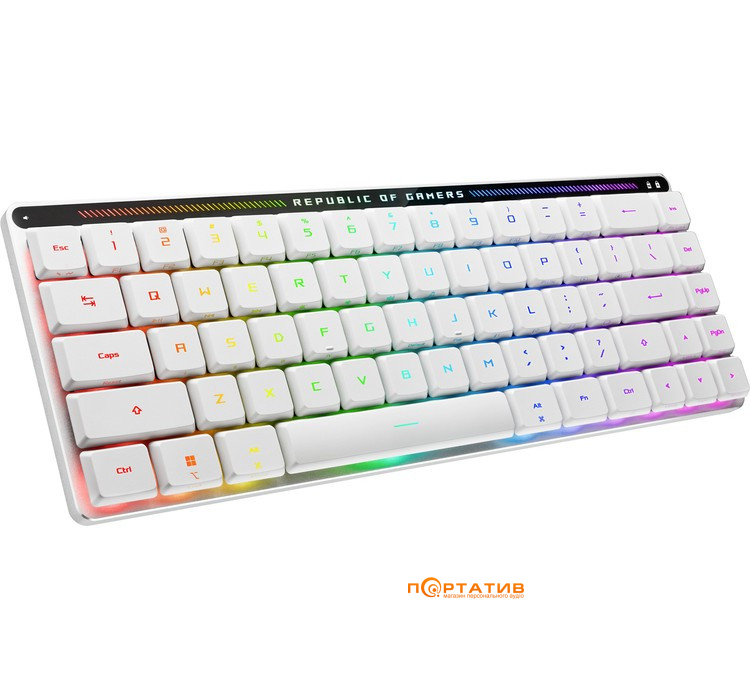 Игровая клавиатура ASUS ROG Falchion RX Low Profile Red USB/BT EN/UA White (90MP03EC-BKMA10)