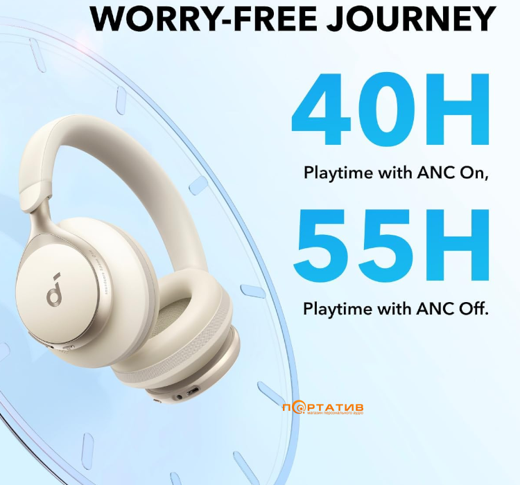 Навушники Anker SoundCore Space One Latte Cream