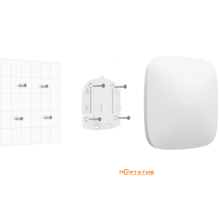 Интеллектуальный центр системы безопасности Ajax Hub Plus White (GSM + Ethernet + Wi-Fi + 3G) (000010642)