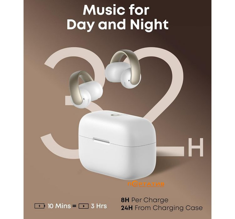 Наушники Anker SoundCore AeroClip White (A3388G21)