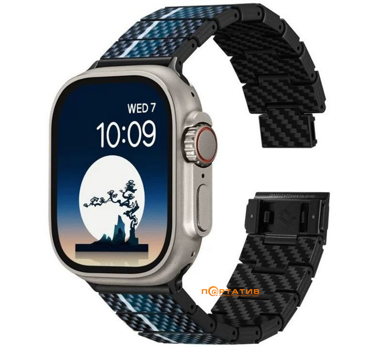 Pitaka Chroma Carbon Band Poetry of Things Moon for Apple Watch 49/45/44mm (AWB2306)