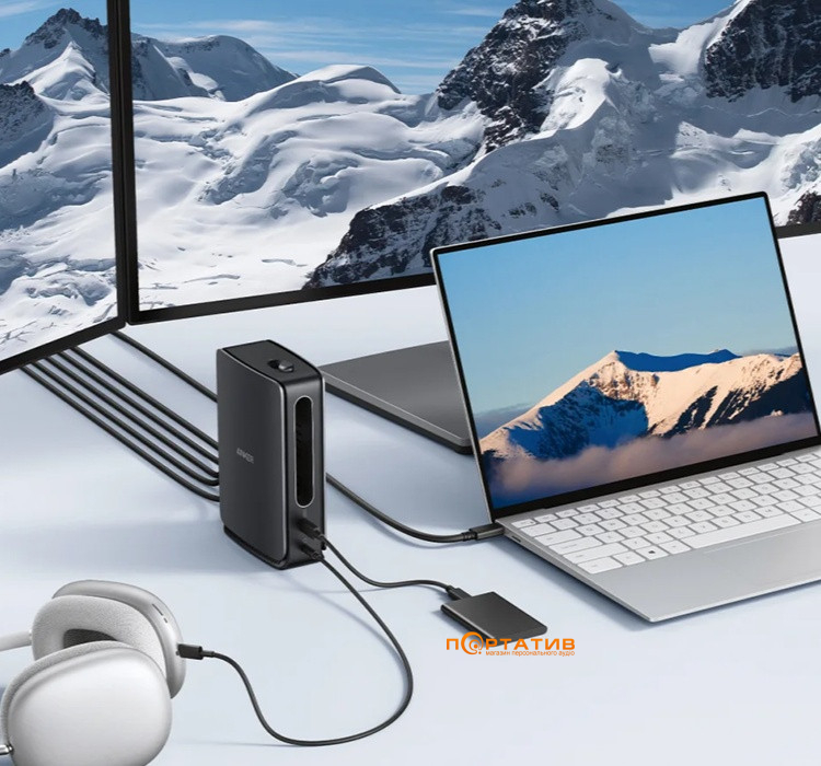 Док-станция Anker Nano Docking Station 13-in-1 Triple Display (A83C3311)