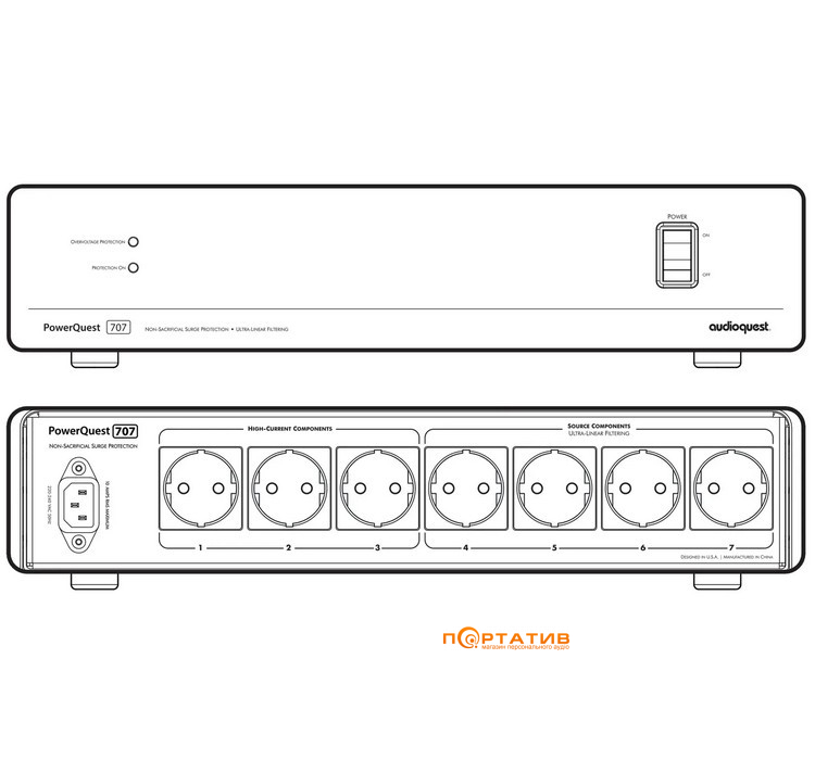 Сетевой фильтр AUDIOQUEST PowerQuest 707 Schuko (PQ-707)
