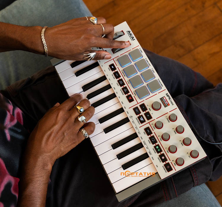 MIDI-клавіатура AKAI MPK Mini MK4 White
