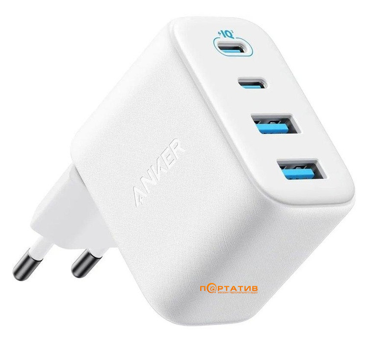 Зарядное утройство Anker Zolo Charger 50W, 2xUSB-C, 2xUSB-A White (A121EG21)