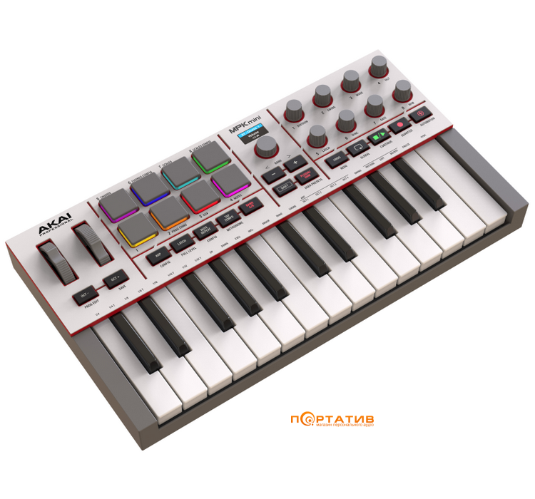 MIDI-клавіатура AKAI MPK Mini MK4 White