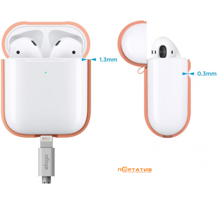 Чохол Elago A2 Silicone Case for Airpods with Wireless Charging Case Peach (EAP2SC-PE)