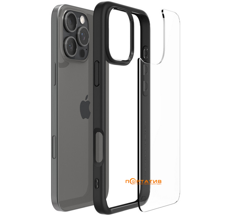 Чехол Spigen для Apple iPhone 16 Pro Max, Ultra Hybrid, Matte Black (ACS07996)