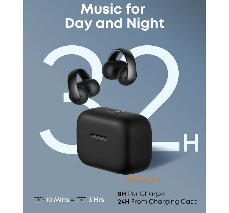 Навушники Anker SoundCore AeroClip Black (A3388G11)
