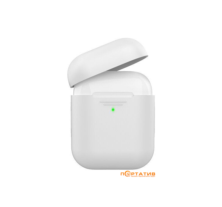 AHASTYLE Silicone Duo Case for Apple AirPods White (AHA-02020-WHT)