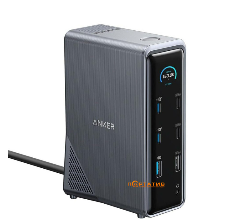 Док-станція Anker Prime Charging Docking Station 14-in-1, Dual Display, 160W Black (A83B63A1)