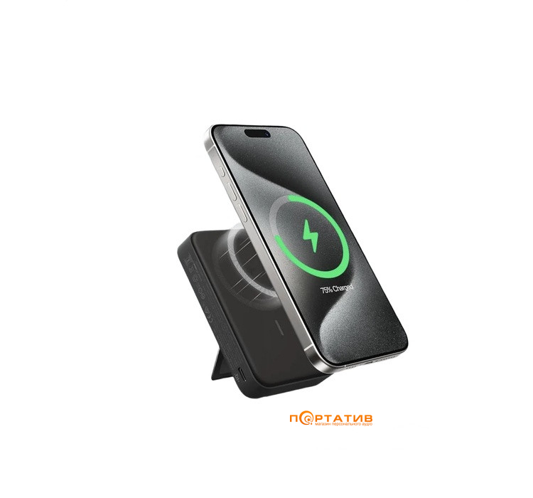 Внешний аккумулятор Anker MagGo 10000 mAh Qi2 15W + USB-C PD 27W Black (A1654G11)