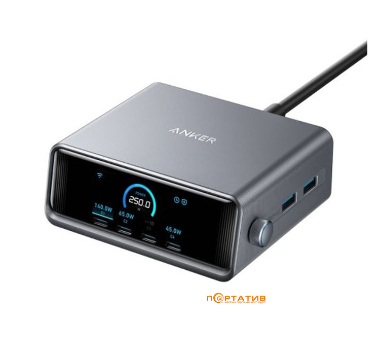СЗУ Anker Prime Charger 250W, 6 Ports, GaN (A2345341)