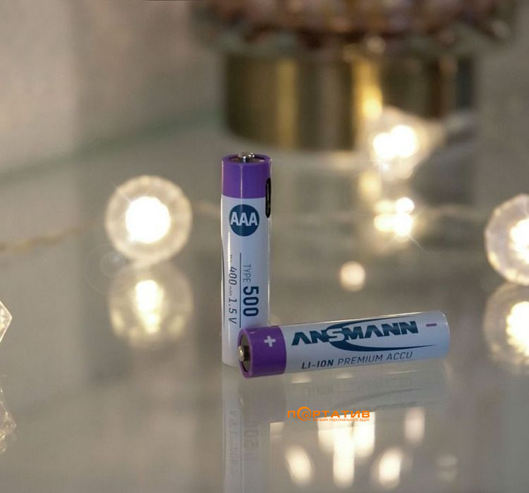 Аккумулятор Ansmann AAA 500mAh Li-Ion 1,5V Type-C 4шт (1311-0028)