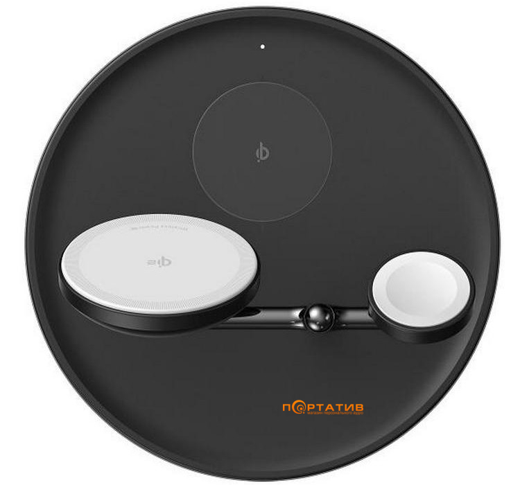 Беcпроводное ЗУ Anker MagGo 3-in-1 Wireless Charging Station 15W Qi2 Black (B25M3311)