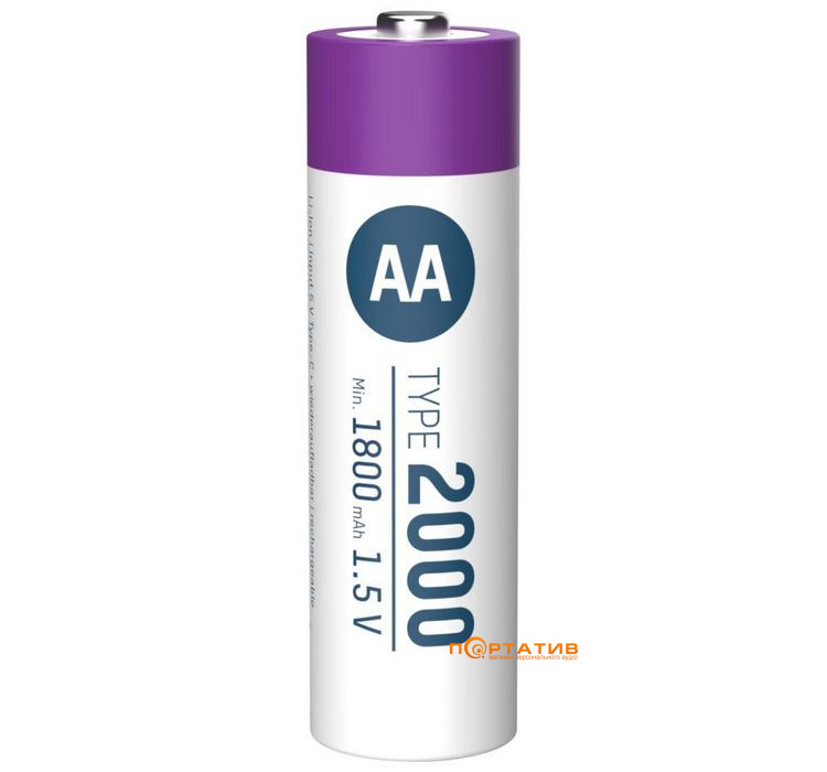 Акумулятор Ansmann AA 2000mAh Li-Ion 1,5V Type-C 4шт (1312-0036)