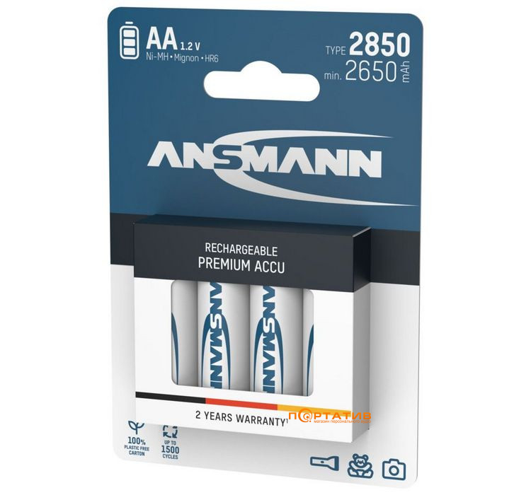Аккумулятор Ansmann AA 2850mAh Premium 4шт (5035212)