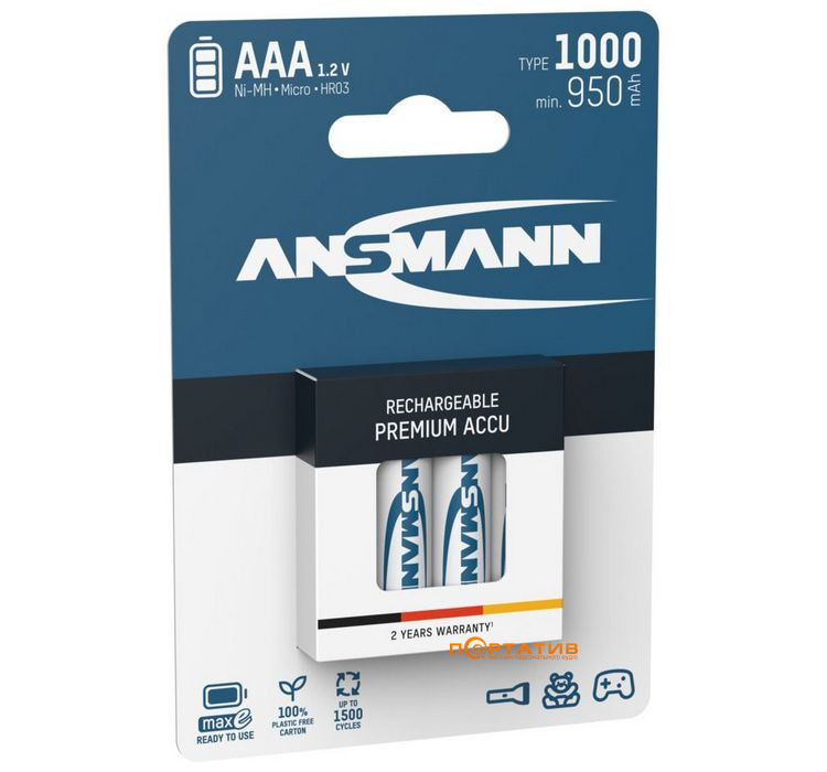 Акумулятор Ansmann AAA 1000mAh Premium 4шт (5030882)