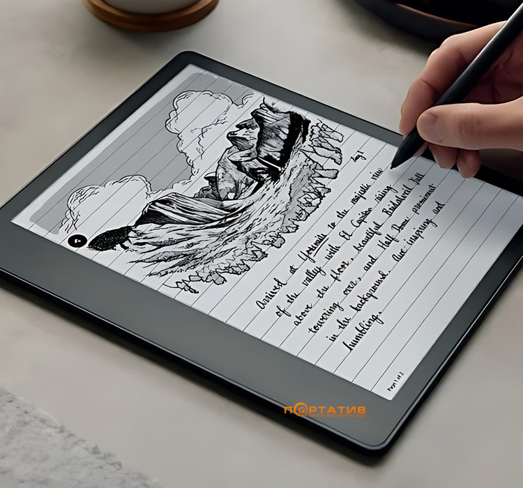 Электронная книга Amazon Kindle Scribe (2nd Gen) 16GB with Premium Pen Tungsten