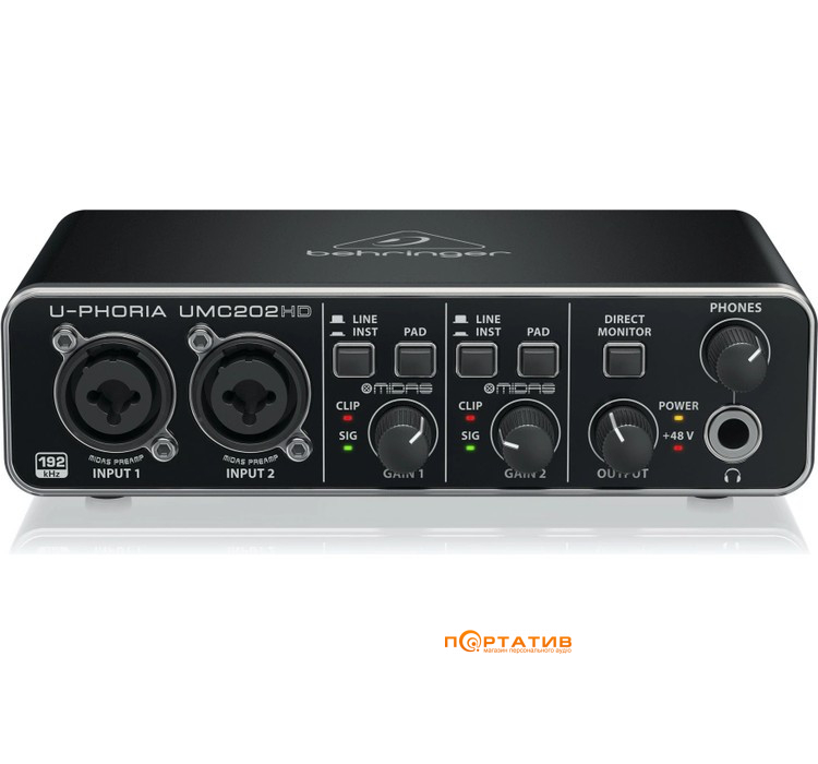 Аудиоинтерфейс Behringer U-Phoria Studio Pro