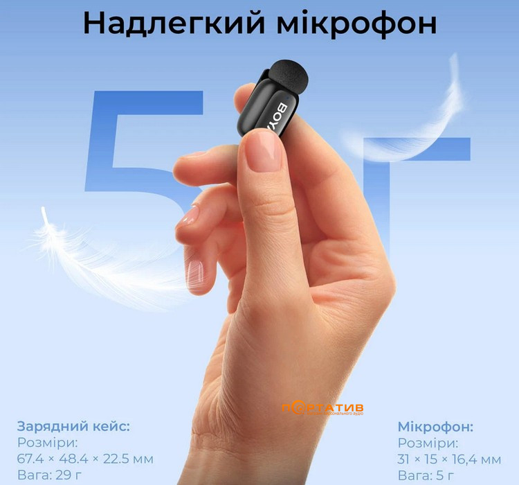 Микрофон BOYA mini 2-02 Type-C Black