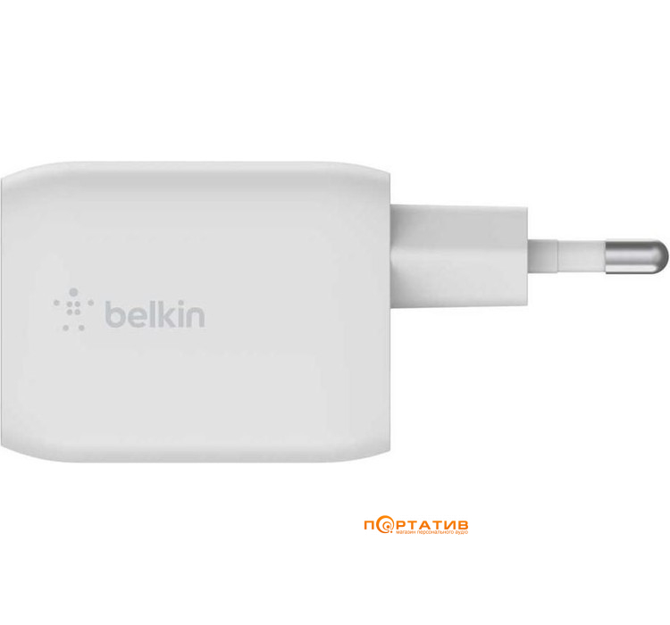 Зарядное устройство Belkin BoostCharge Pro 65W PD PPS GAN White (WCH013VFWH)