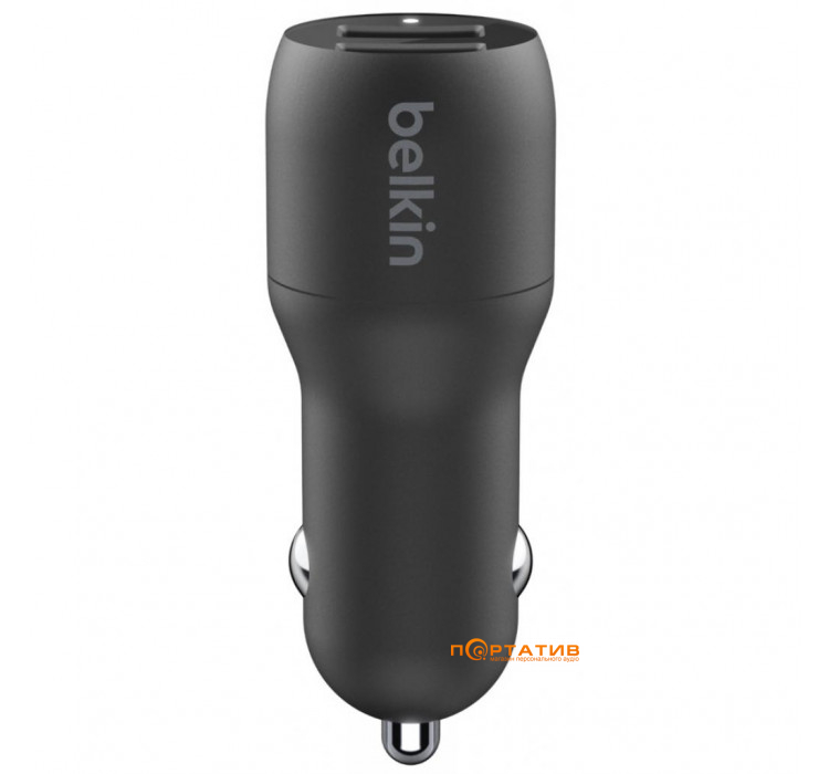 Автомобільне ЗУ Belkin Car Charger 24W Dual USBA Black (CCB001BTBK