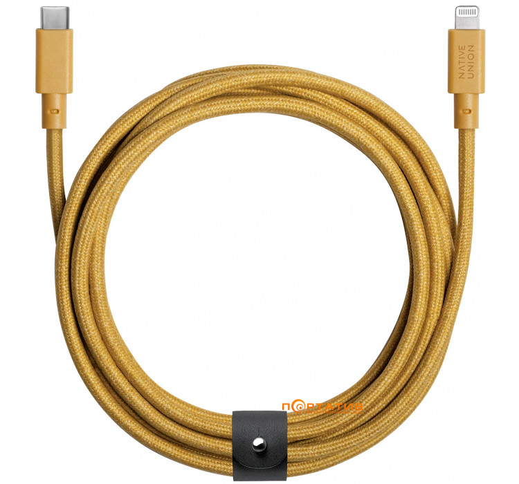 Кабель Native Union Belt Cable XL USB-C to Lightning Kraft (3 m) (BELT-CL-KFT-3-NP)