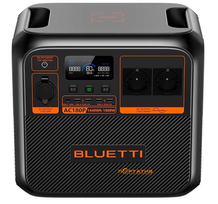 Зарядна станція Bluetti AC180P 1440Wh 1800W (PB931255)