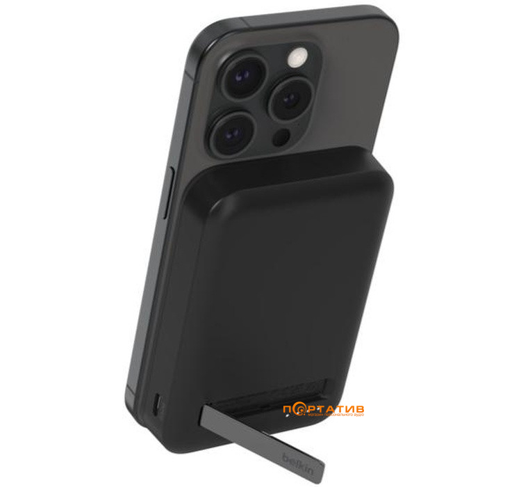 Внешний аккумулятор Belkin Power Bank 8000mAh 15W MagSafe Qi2, USB-C 20W PD Black (BPD007BTBK)