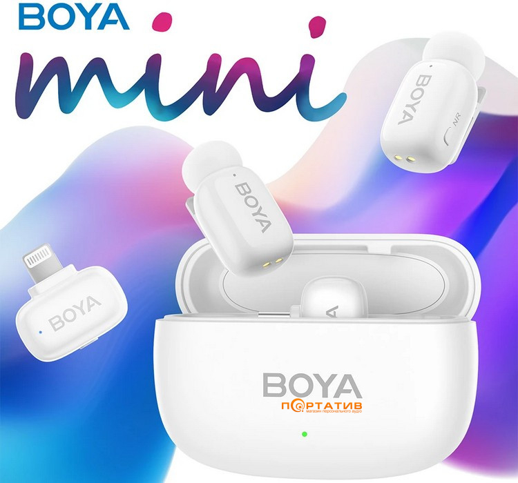 Мікрофон BOYA mini-13 Type-C/Lightning White