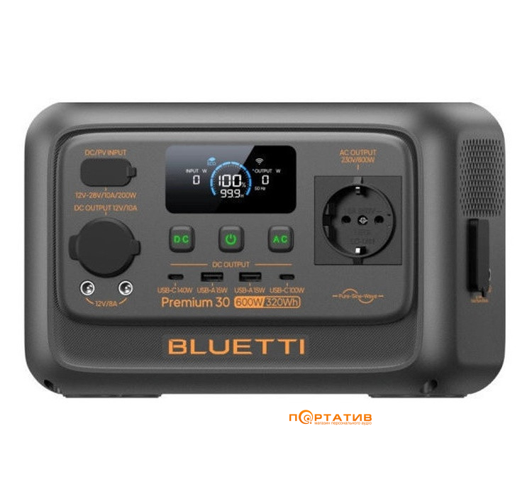 Зарядная станция Bluetti Premium 30 V2 320Wh 600W