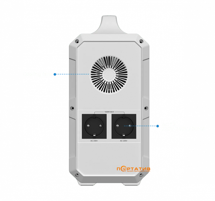 Зарядна станція Bluetti PowerOak EB150 1500Wh 1000W Blue