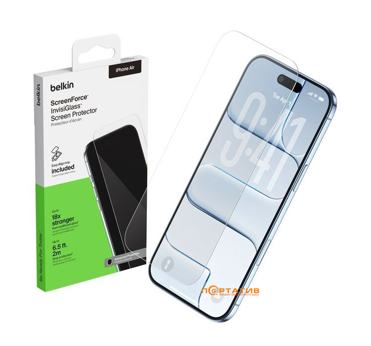 Защитное стекло Belkin iPhone Air Tempered Glass 1-Pack (OVA237HQ)