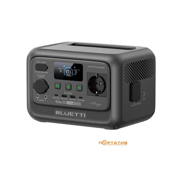 Зарядна станція Bluetti Elite 30 V2 288Wh 600W