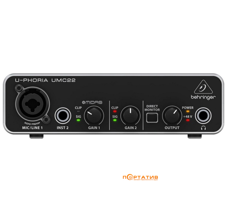 Аудиоинтерфейс Behringer UMC22