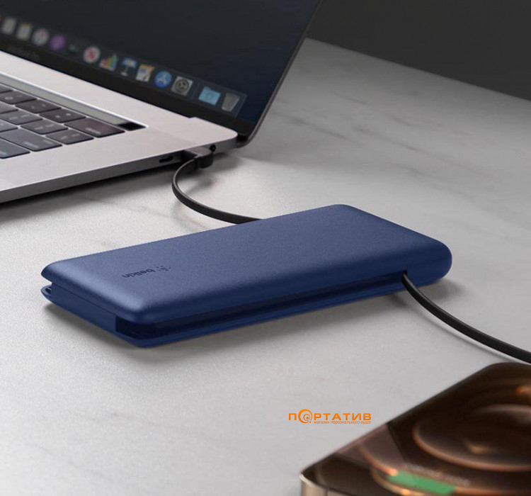 Внешний аккумулятор Belkin Power Bank 10000mAh 23W integrated cables Blue (BPB006BTBLU)