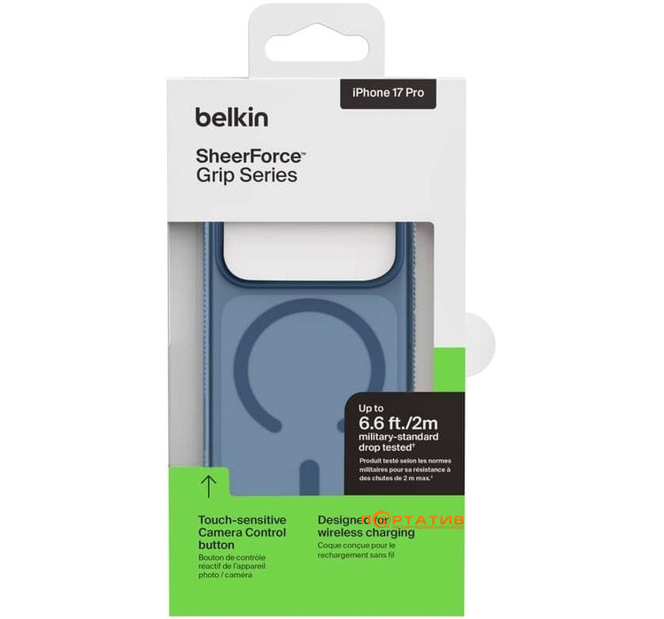 Чехол Belkin iPhone 17 Pro Magnetic Protective Grip Navy (MSA035HQNY)