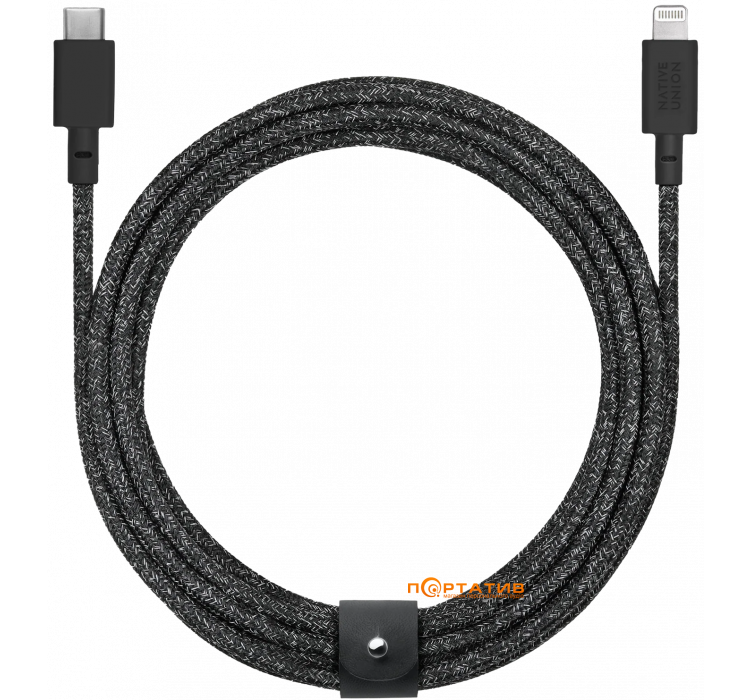 Native Union Belt Cable XL USB-C to Lightning Cosmos Black (3 m) (BELT-CL-CS-BK-3-NP)