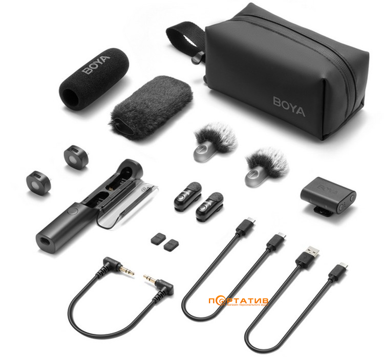 Мікрофон BOYA Magic-02 Type-C/Lightning Black