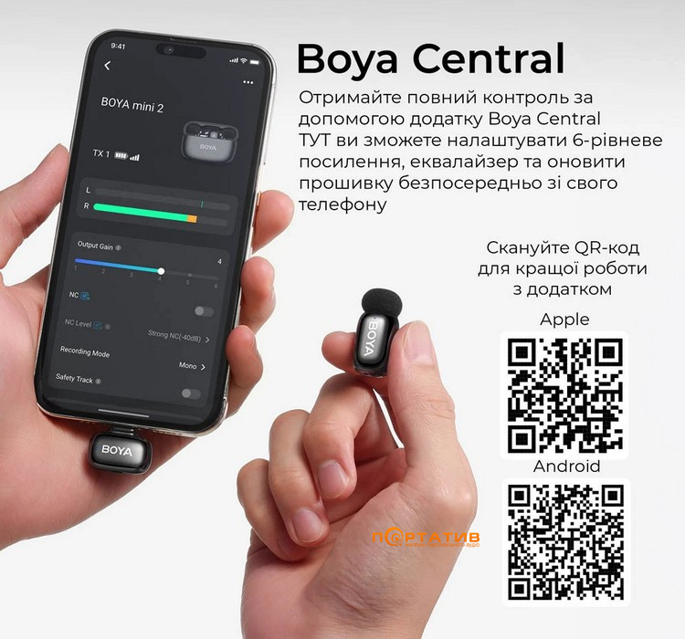 Микрофон BOYA mini 2-02 Type-C Black