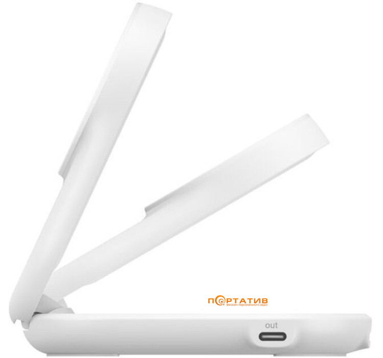 Бездротовий зарядний пристрій Belkin UltraCharge 2-in-1 Foldable Magnetic Charging 25W White (WIZ039KQWH)