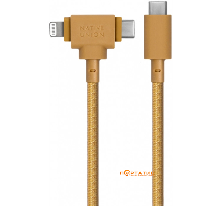 Кабель Native Union Belt Cable Universal USB-C to USB-C/Lightning Kraft (1.5 m) (BELT-CCL-KFT-NP)