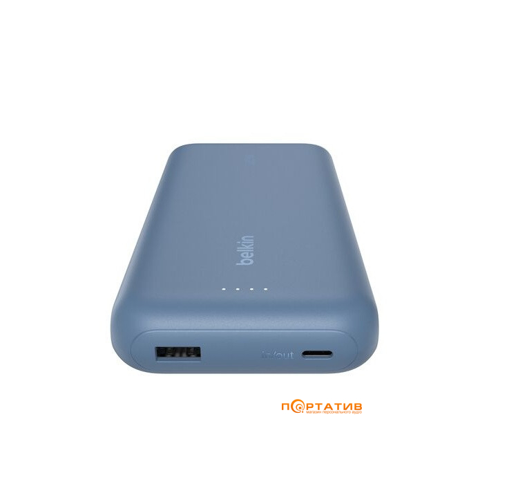 Зовнішній акумулятор Belkin Power Bank 20000 30W PD Integrated USB-C Blue (BPB024HQBL)